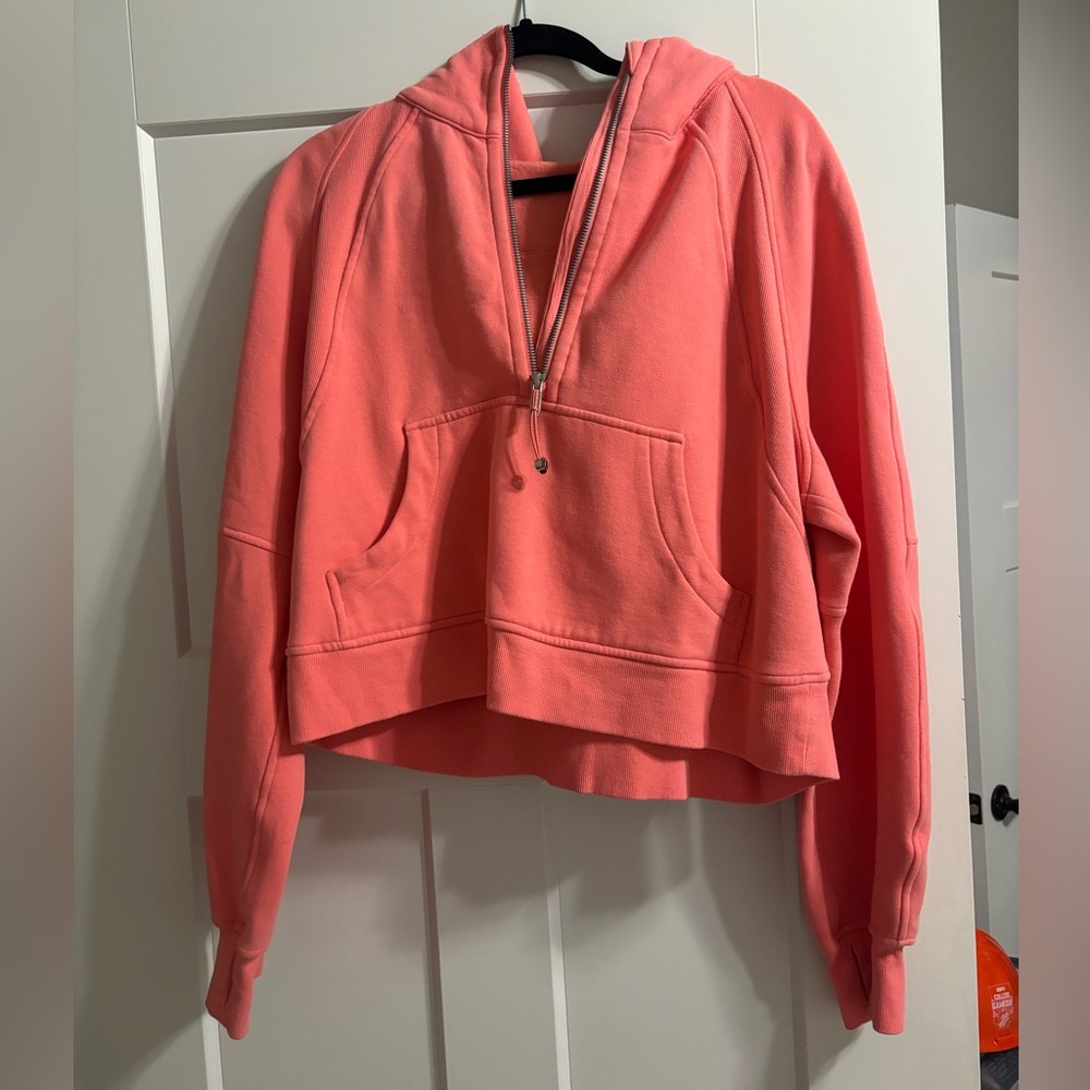 Hot pink lululemon half zip scuba